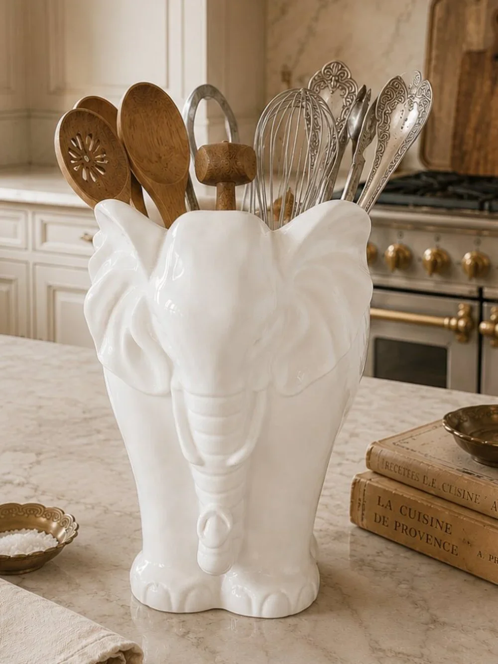 Vintage Charming Ceramic Elephant Planter